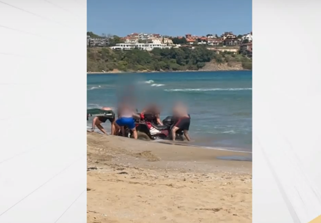 ATВ заседна на плажа на къмпинг „Смокиня”