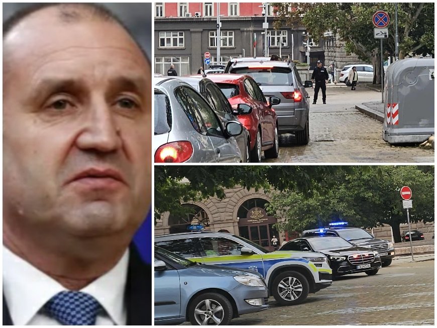 САМО В ПИК! Радев не си взе поука - две патрулки го посрещат и изпращат от президентството! За кортежа на държавния глава закони няма (СНИМКИ)