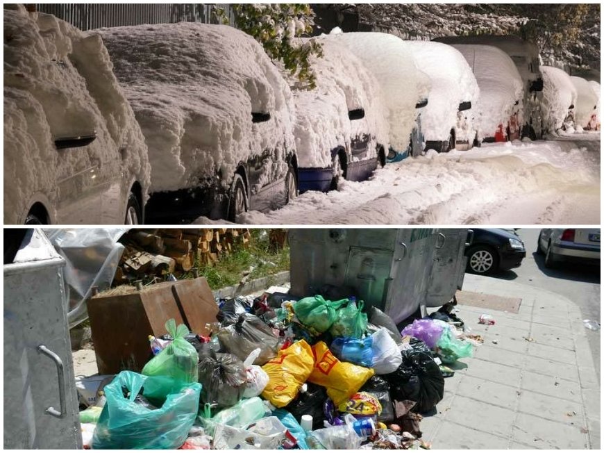 КОШМАР! Снегът пада до дни, София потъва в боклуци