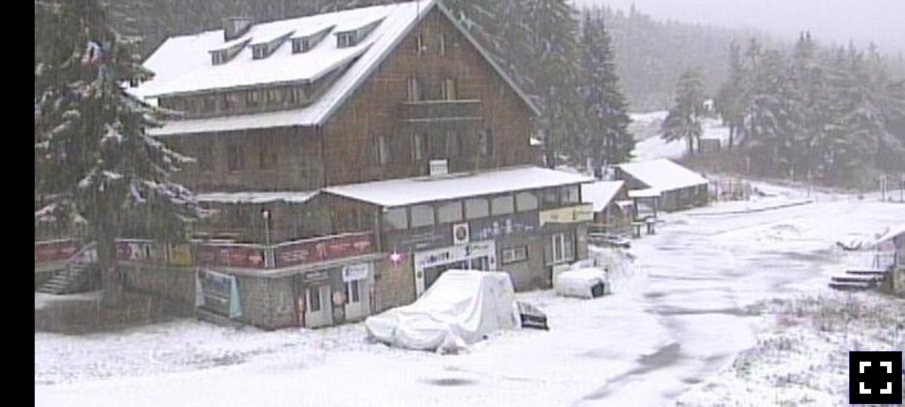 Витоша побеля: На хижа Алеко си честитят първия сняг (СНИМКИ)