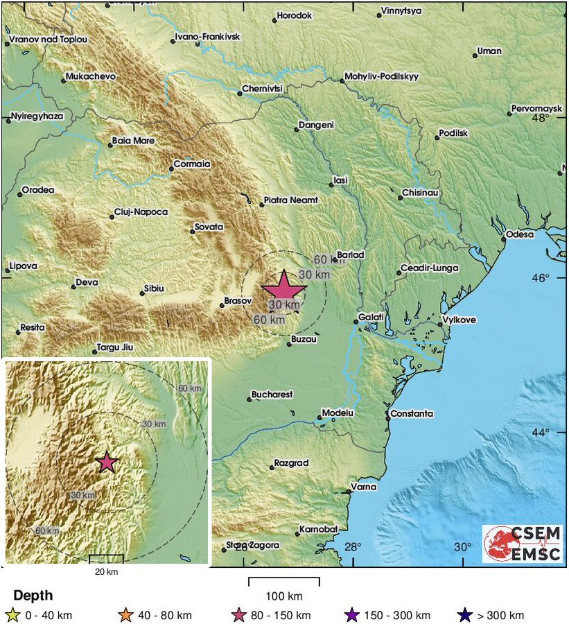 Земетресение разлюля Вранча