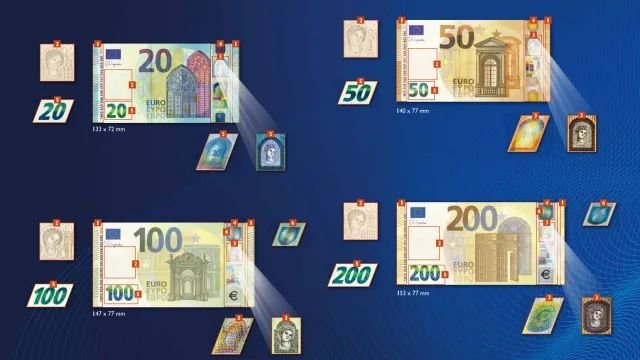 Дизайнът на евробанкнотите: Ето кои са защитните елементи