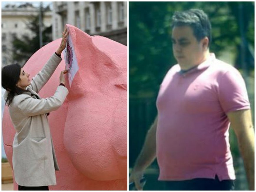 МРЕЖАТА ГЪРМИ! Асен Василев позирал за направата на прасе касичката на Промяната? (СНИМКИ)