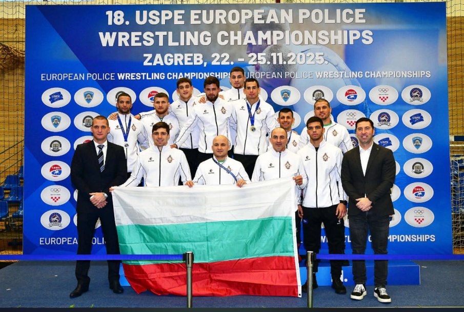 ИСТОРИЧЕСКИ УСПЕХ ЗА БЪЛГАРСКИТЕ ПОЛИЦАИ! 8 златни медала на Европейското първенство по борба в Хърватия (СНИМКИ)