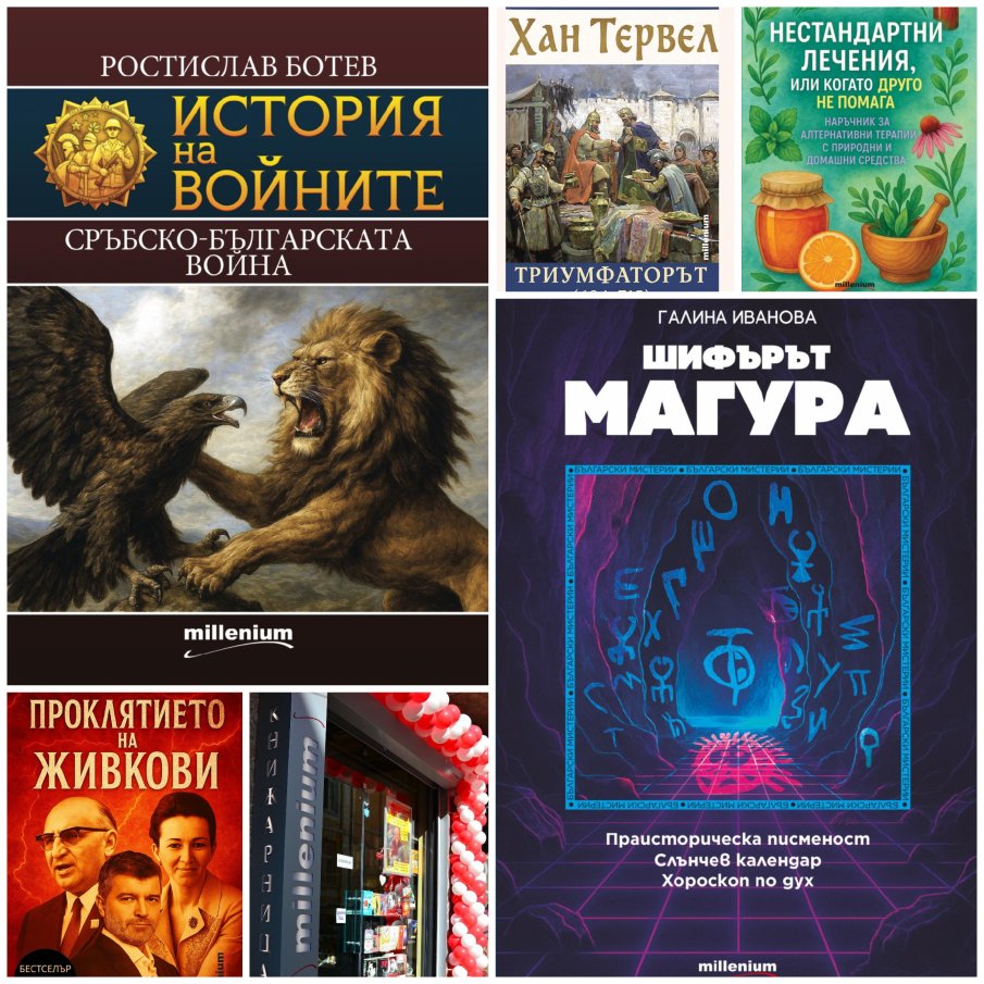 Топ 5 на най-продаваните книги на издателство Милениум (29 ноември-5 декември)