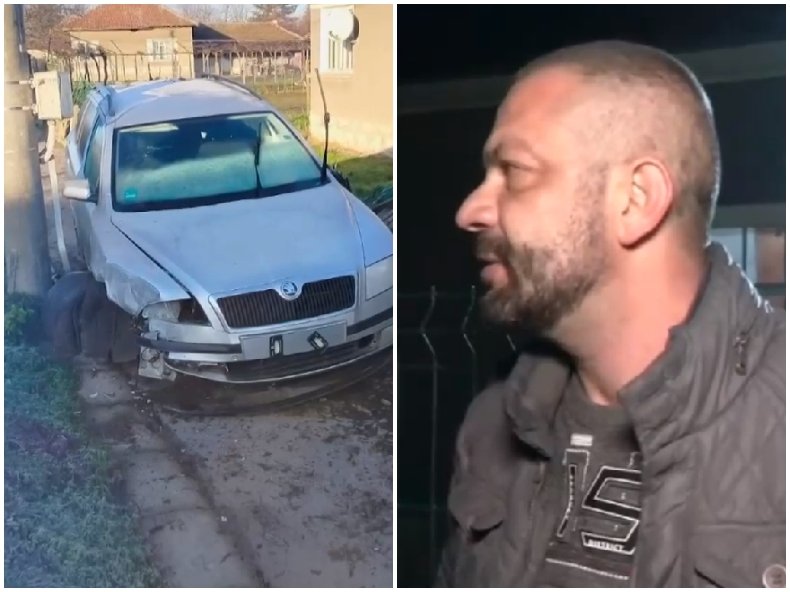 С 1,2 промила: Шофьор се вряза в ограда на къща в Монтанско