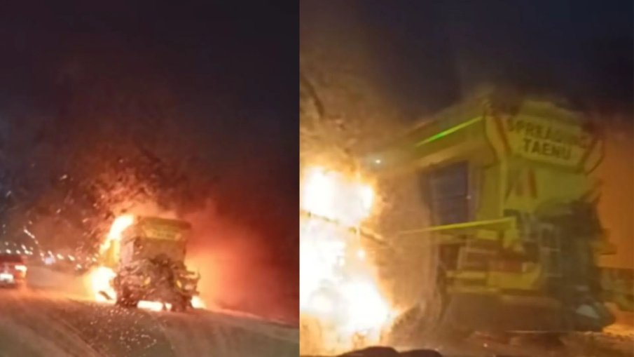 Снегорин пламна край Волуяк (СНИМКИ)