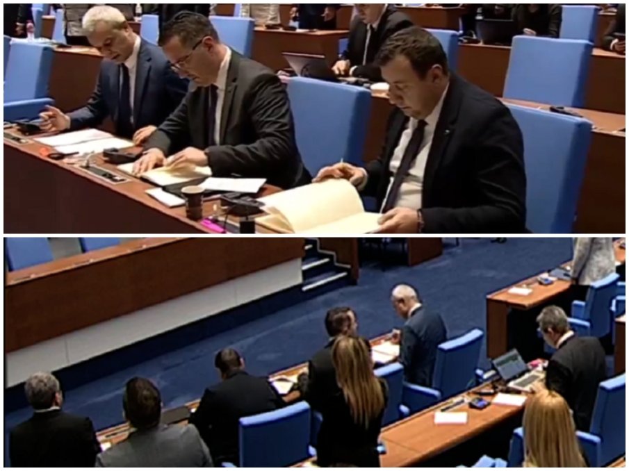 ПЪРВИ СКАНДАЛ В ПАРЛАМЕНТА ЗА НОВАТА ГОДИНА: Костадинов и Възраждане бойкотираха химна на ЕС (СНИМКИ)