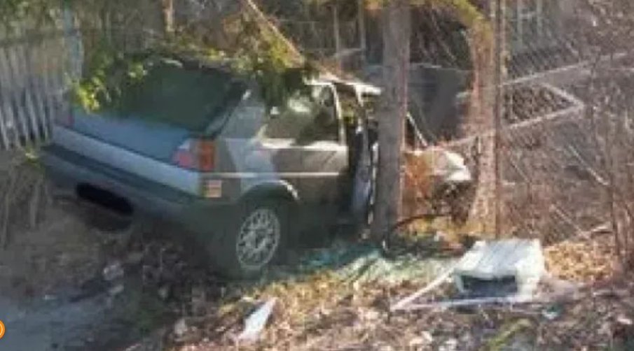 Шофьор се заби в телена ограда след гонка с полицията