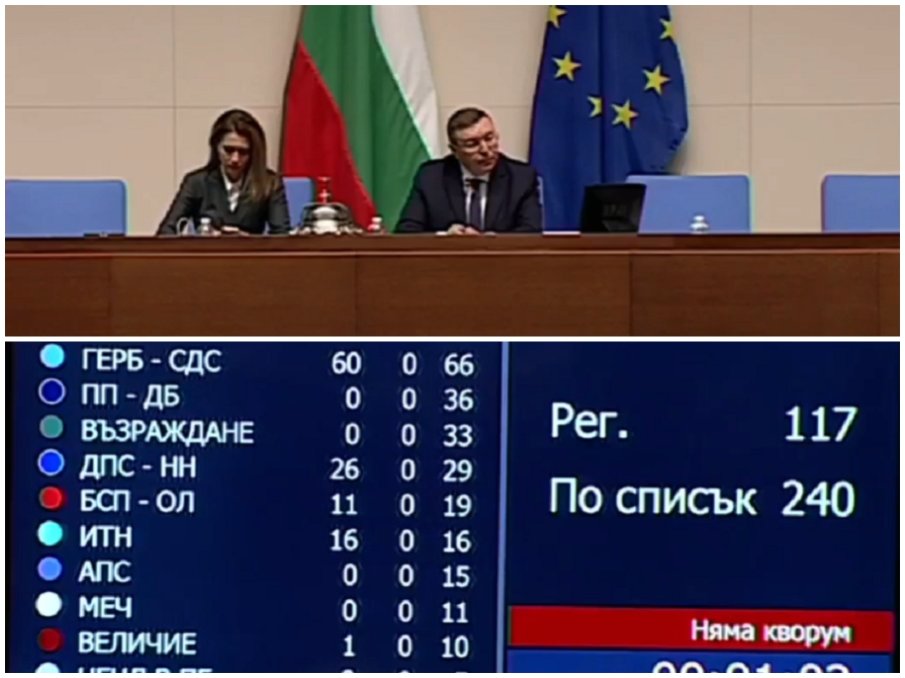 ИЗВЪНРЕДНО В ПИК! Цирковете продължават - провал с кворума и днес, заседанието виси на косъм