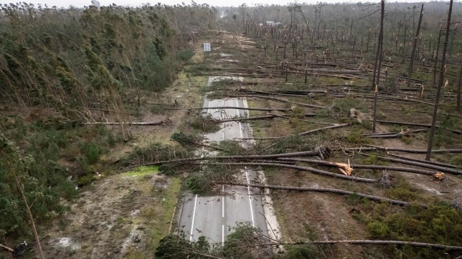 ЗАРАДИ БУРЯ: Жертви, разрушения и 850 000 домакинства без ток в Португалия