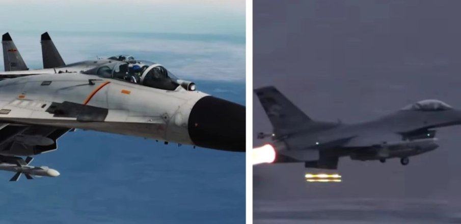Китай вдигна J-16 срещу доближилите въздушното му пространство американски F-16