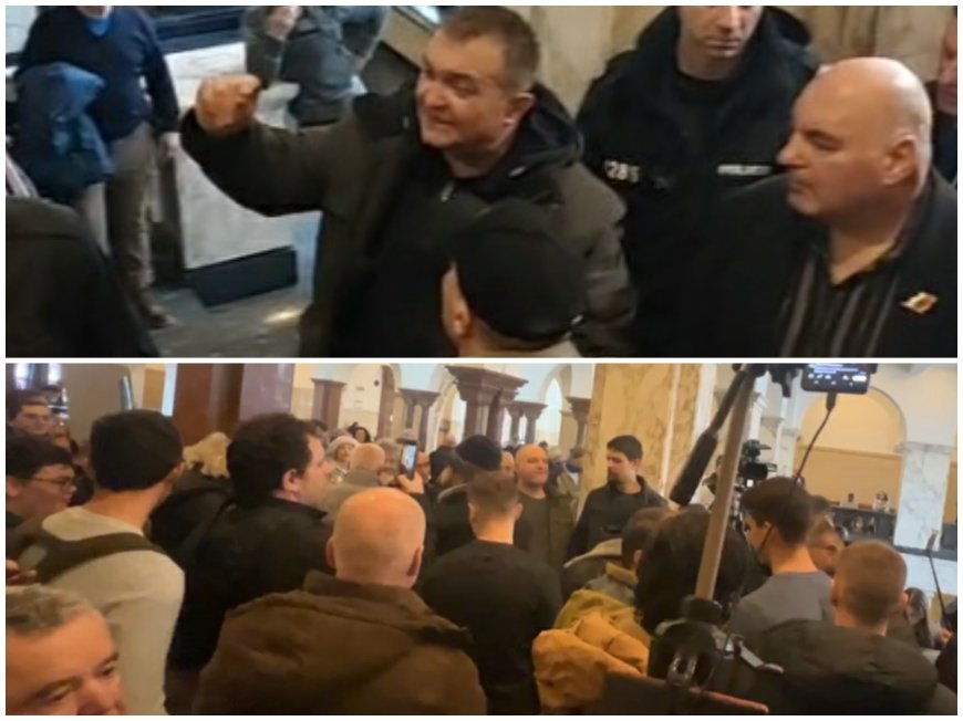 ИЗВЪНРЕДНО! Метеж в Съдебната палата. Шпицкомандите на ППДБ – Георги Георгиев от БОЕЦ и „Правосъдие за всеки“, атакуваха кабинета на главния прокурор, вандалстват и се бият със служители на реда