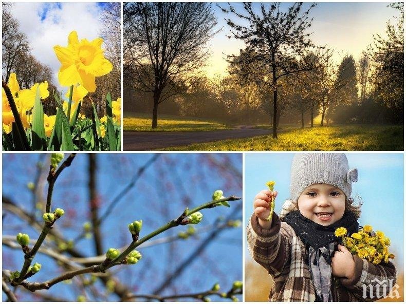 УСЕЩАНЕ ЗА ПРОЛЕТ: Ясно и тихо време, слънцето гони сутрешните мъгли, стопля до 17 градуса (КАРТА)