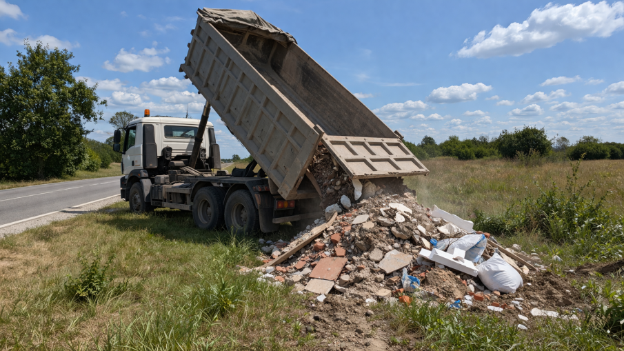 Хванаха мъж, изсипал камион със строителни отпадъци край самоковско село