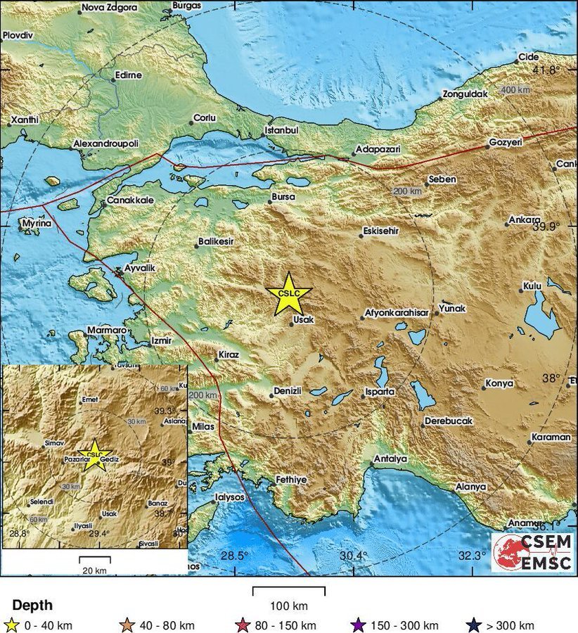 4 по Рихтер разтърси Югозападна Турция 
