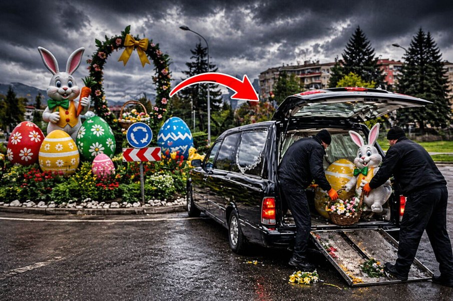 В Монтана прибраха великденската украса с катафалка