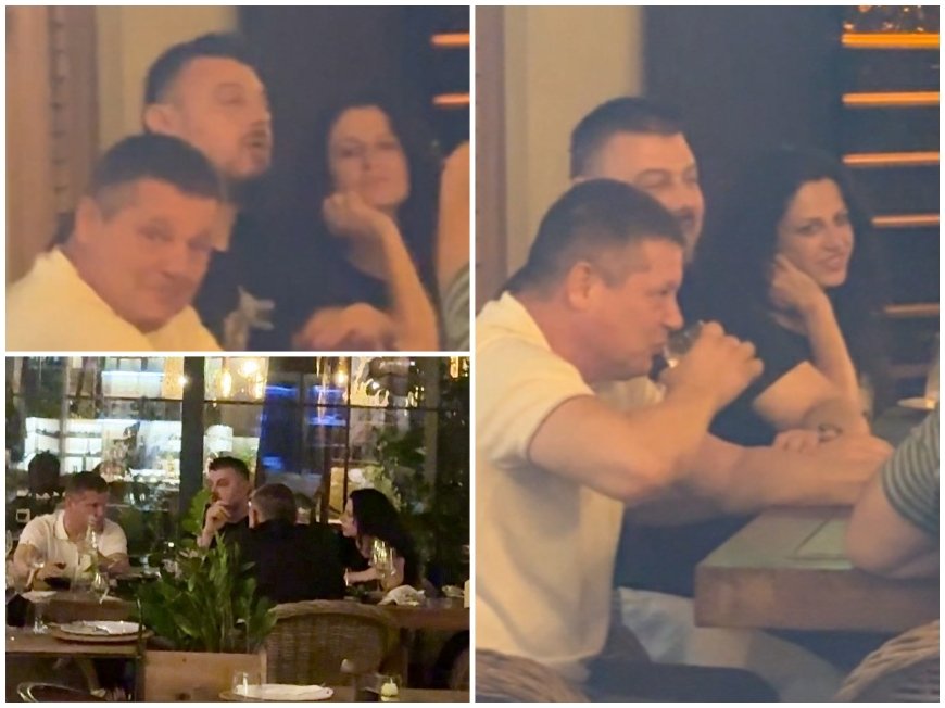 МЪЛНИЯ В ПИК! Бареков запива в баровски ресторант с две мутри - компанията отскача през няколко минути до тоалетните и се държи неадекватно (ВИДЕО/СНИМКИ)