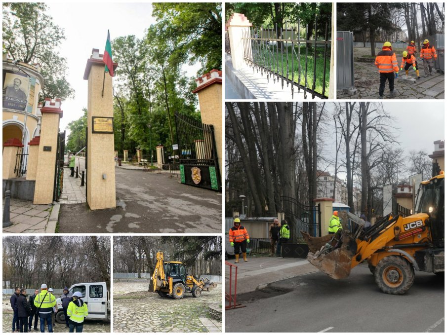 Рушат парка на Военната академия от времето на Фердинанд заради метрото! Съсипаха оградата от автентични дула на военни пушки