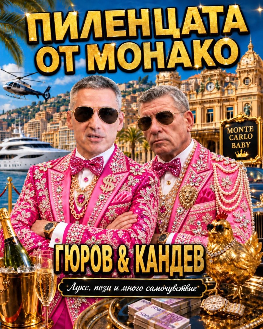 КРИНДЖ! Сравниха Гюров и Кандев с Пиленцата от Монако, а кампанията им: възрастни мъже се изживяват като участници в Следващият топмодел на Америка