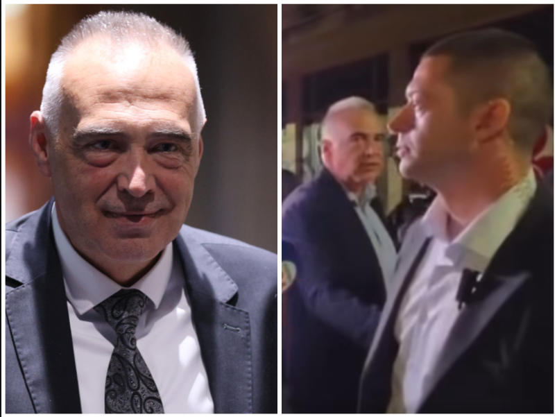 СКАНДАЛНО ВИДЕО! Кой командва НСО? Антон Кутев побутва гард на Доцова с думите Давай, давай, след като грубо е изблъскал оператор (ВИДЕО)