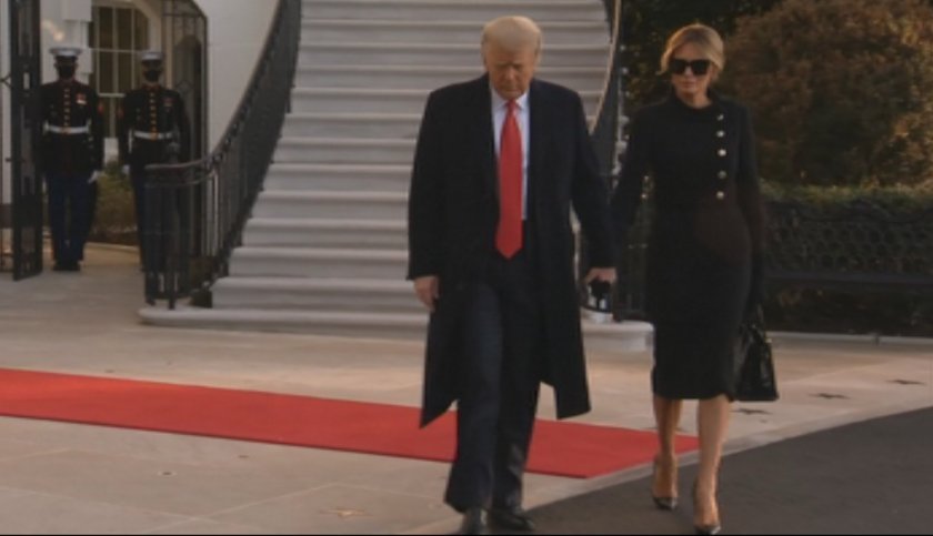 Тръмп напусна Белия дом, прости се с привържениците си (СНИМКИ/ВИДЕО)