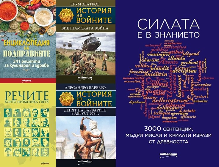 Топ 5 на най-продаваните книги на издателство „Милениум“ (23-29 януари)