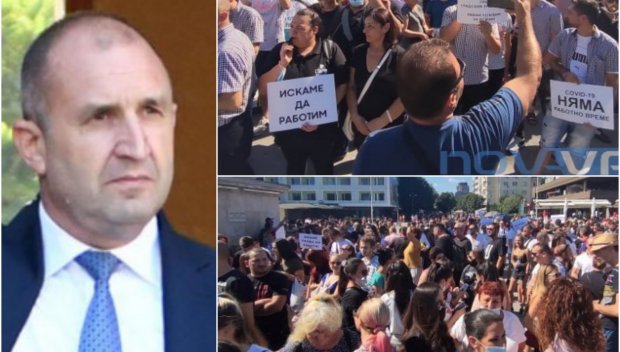 ПЪЛНА БЛОКАДА: Мощен протест срещу кабинета на Радев във Варна (СНИМКИ)