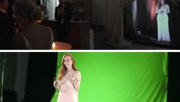 Шаферка се появи на сватба като холограма