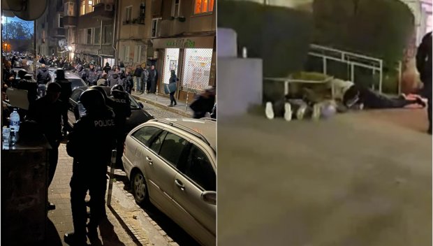 ИЗВЪНРЕДНО В ПИК TV! Вижте как полицията натръшка футболни фенове, приклещи ги в тясна уличка, десетки лежат по очи с белезници (СНИМКИ/ВИДЕО)