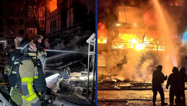 СРЕДНОЩНИ АТАКИ: 7 ранени след руски удар срещу Днепър