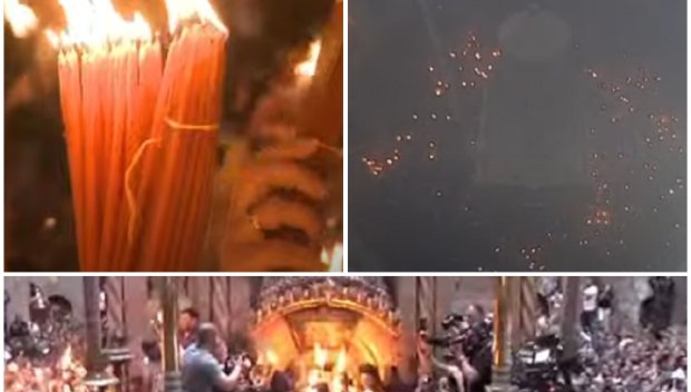 ЧУДОТО СЕ СЛУЧИ! Благодатният огън слезе в храма на Божи гроб (ВИДЕО)