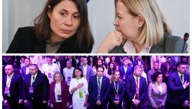 ЯЗЪК: Летящата Козила Ерато се наконти с нови обеци за конгреса на Да, България, но окепазиха лидерската й визитка (СНИМКИ)