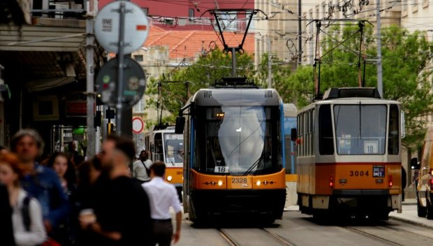 Протест на служители на градския транспорт в София