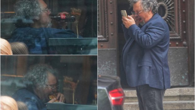 САМО В ПИК! Манол Пейков съвсем се запусна - не спира да се тъпче край парламента (СНИМКИ)