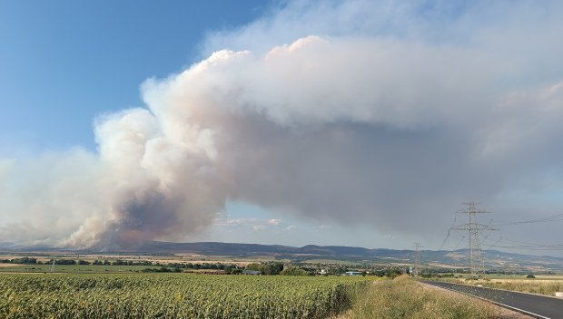 НЯМА КРАЙ: Пожар гори край Костинброд, активираха BG-Alert