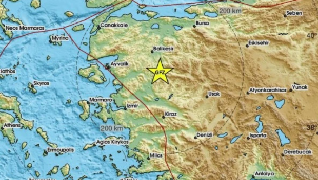 4,9 по скалата на Рихтер регистрираха в Западна Турция
