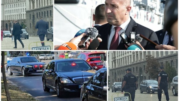 МЪЛНИЯ В ПИК! Егати нахалството - Радев реши да се разходи из народа, пазят го четирима души от НСО и двама полицаи (СНИМКИ)
