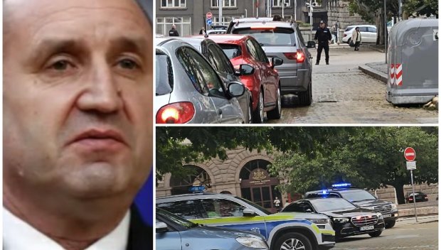 САМО В ПИК! Радев не си взе поука - две патрулки го посрещат и изпращат от президентството! За кортежа на държавния глава закони няма (СНИМКИ)