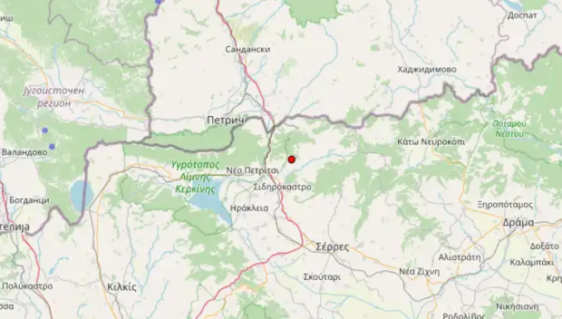 Земетресение люшна на юг от Петрич