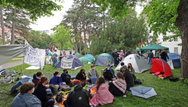 Пропалестински демонстранти блокираха Виенски университет
