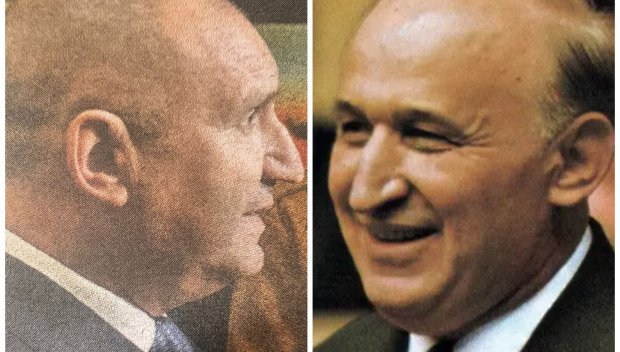 ЛИКА-ПРИЛИКА: Радев стана двойник на бай Тошо (СНИМКИ)