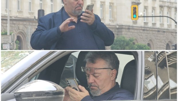 ОТНЕСЕН ОТ ВИХЪРА! Манол Пейков пресича неправилно, докато се пули в телефона си (СНИМКИ)
