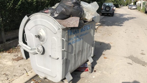 Нестандартна кражба: Жена задигна с кола контейнер за биоразградими отпадъци