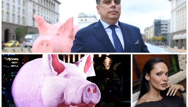 КУЛТОВА ИДЕЯ: Асен Василев на диета при Линда, че не е ясно розовото прасенце кого точно олицетворява