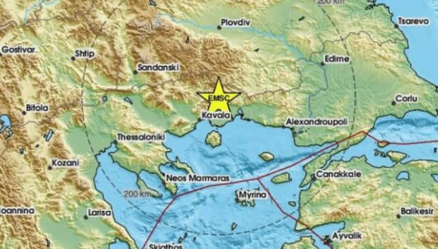 Земетресение люшна на 106 км южно от Пловдив край Ксанти