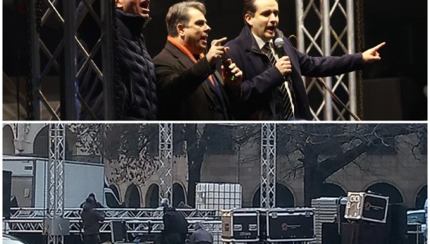 КОЙ ПЛАЩА МАСРАФА? ППДБ пак разпъват техника за стотици хиляди на площада поред парламента (СНИМКИ)