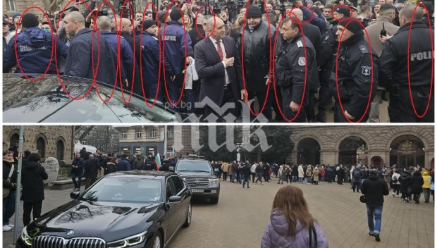 ГЪРМИ СКАНДАЛ! Радев вече е обикновен гражданин, но кортежът и охраната му са по-внушителни от тези на Путин (СНИМКИ)