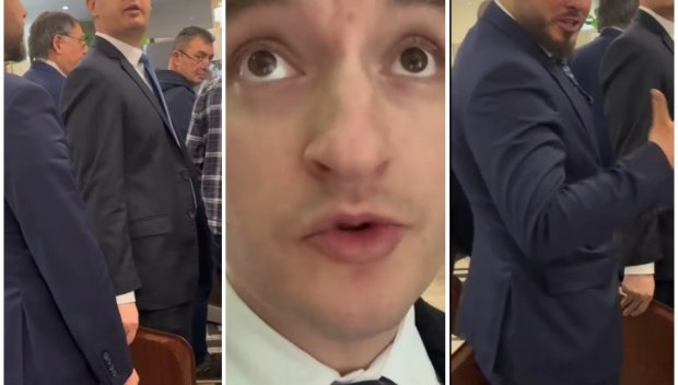 ПОРЕДЕН ЦИРК И НАПРЕЖЕНИЕ В НС: Явор Божанков снима как хора на Костадинов си купуват манджи и кафета с евро. Плашат го с табла по главата (ВИДЕО)