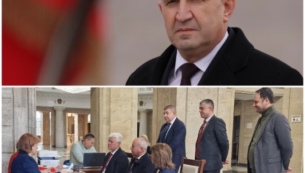 Радев се регистрира за изборите - ето кои три партии влизат в коалицията му (СНИМКИ)